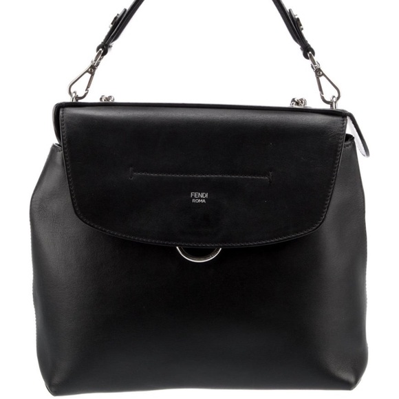 Fendi Handbags - Fendi Black Leather Backpack - Authentic